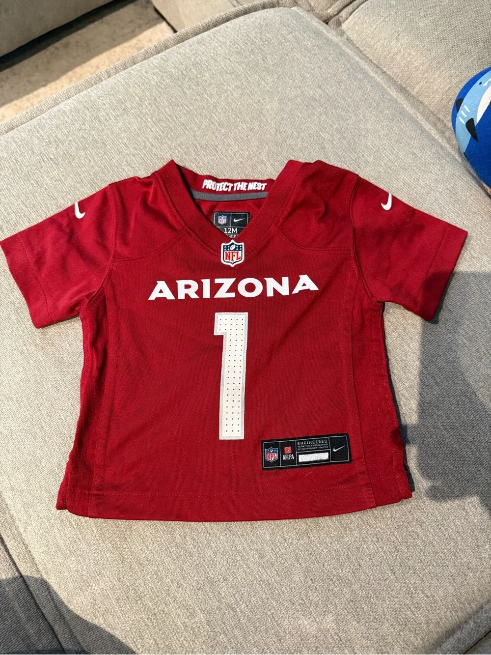 Nike Kids Arizona Red Football Jersey with White Number